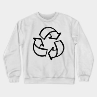 Recycling shirt black and white Crewneck Sweatshirt